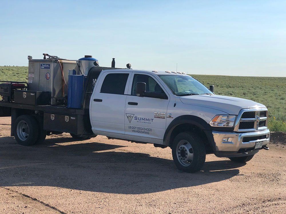 White Pickup Truck — Greeley, CO — Summit Oil Field Services, Inc