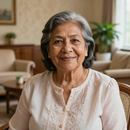 Retrato de adulta mayor feliz