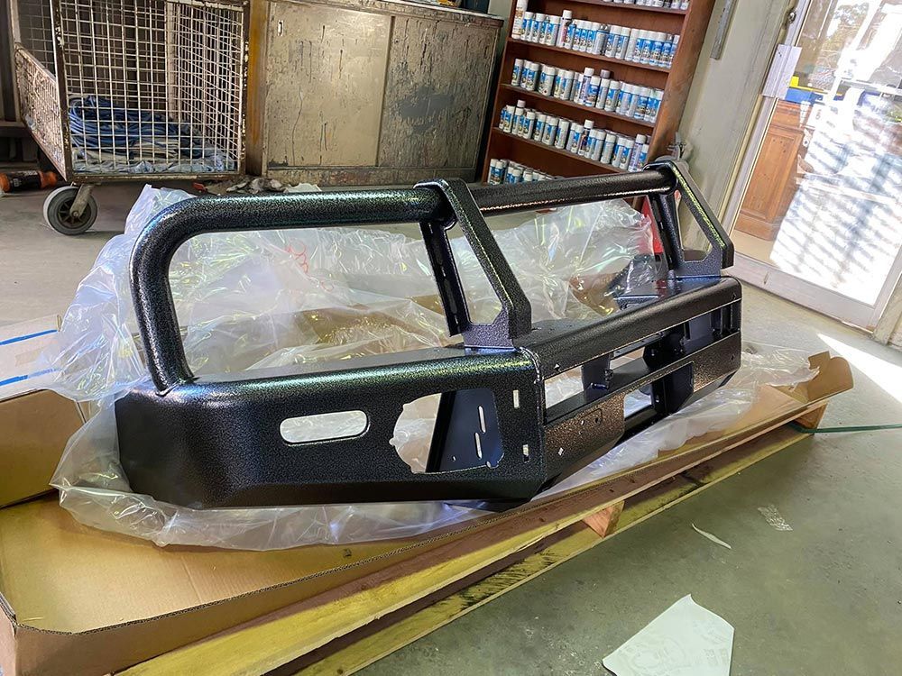 Metal Front Bumper With Black Colour — ASSB Armidale Sand And Soda Blasting In Tamworth, NSW