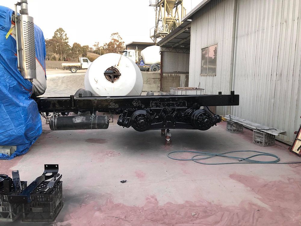 Chassis Of The Truck With Black Colour — ASSB Armidale Sand And Soda Blasting In Tamworth, NSW