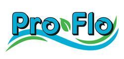 ProFlo logo in blue and green with a flowing wave underline