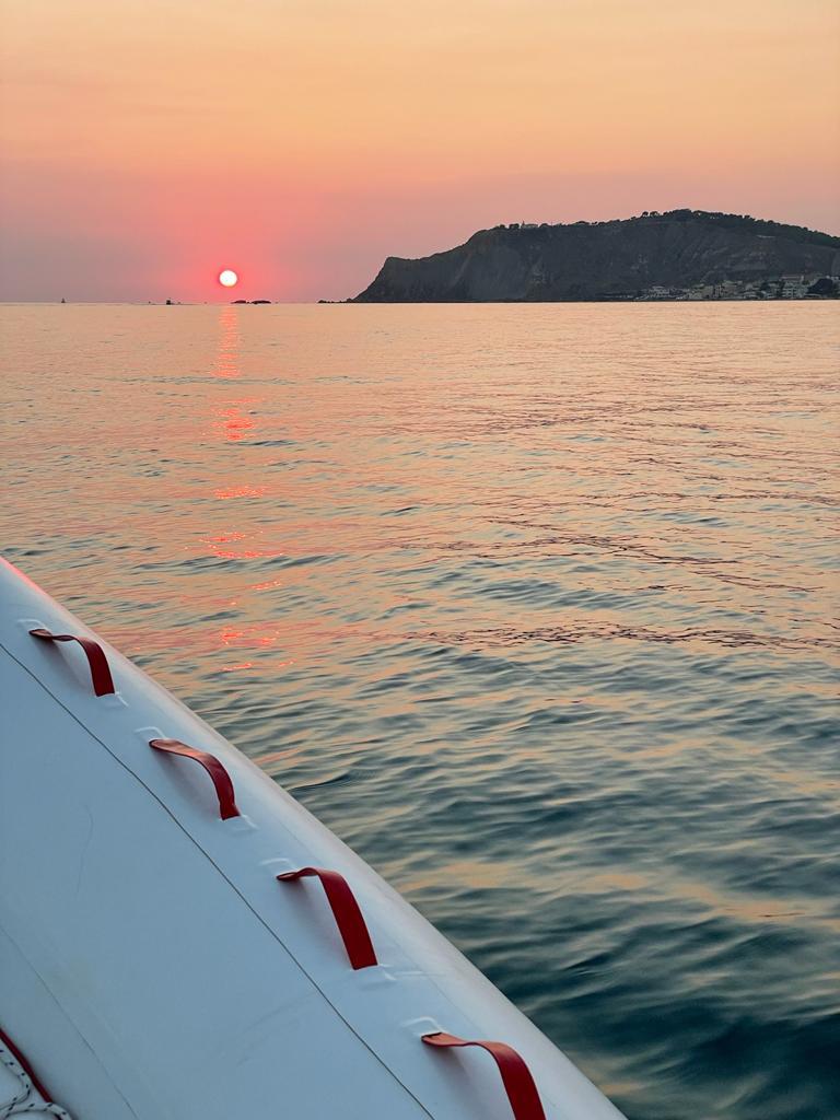 tramonto da barca