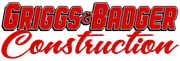 Griggs & Badger Construction logo in red and black script on a white background