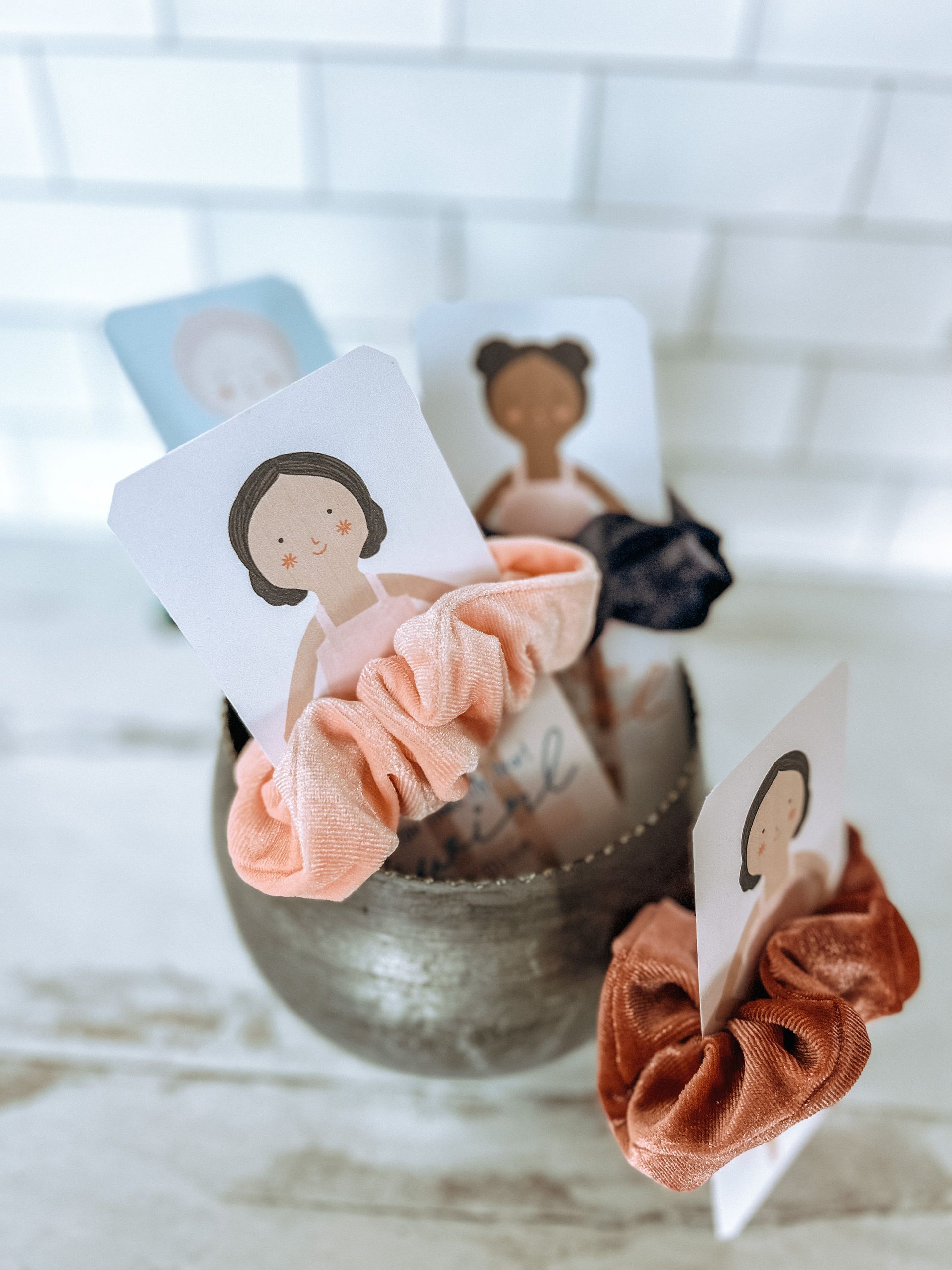Ballerina Valentines with Velvet Scrunchies