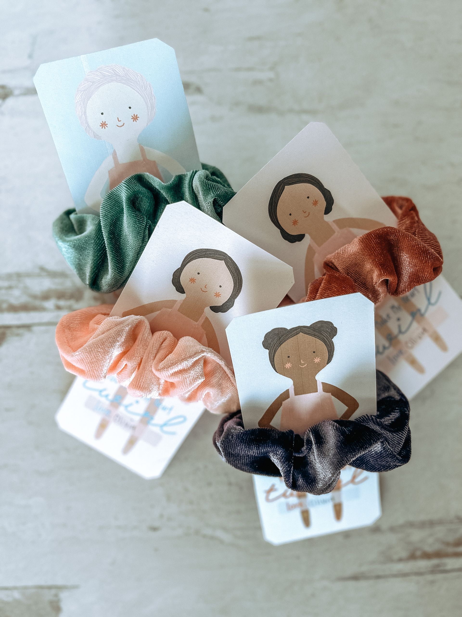 Ballerina Valentines with Velvet Scrunchies