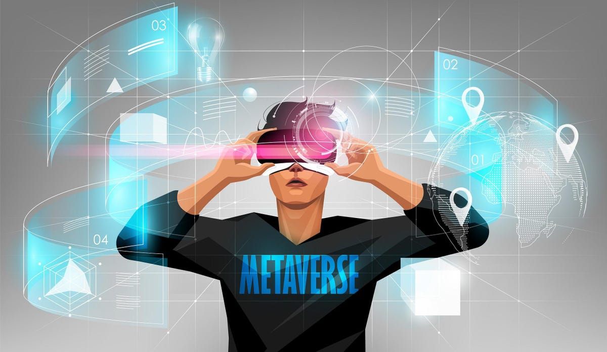 A man is wearing a virtual reality headset.