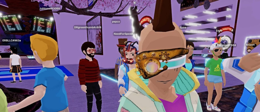 metaverse avatar wearing virtual wearables in decentraland