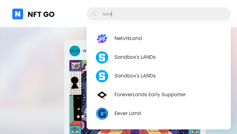 buying metaverse land parcels on NFT GO's marketplace