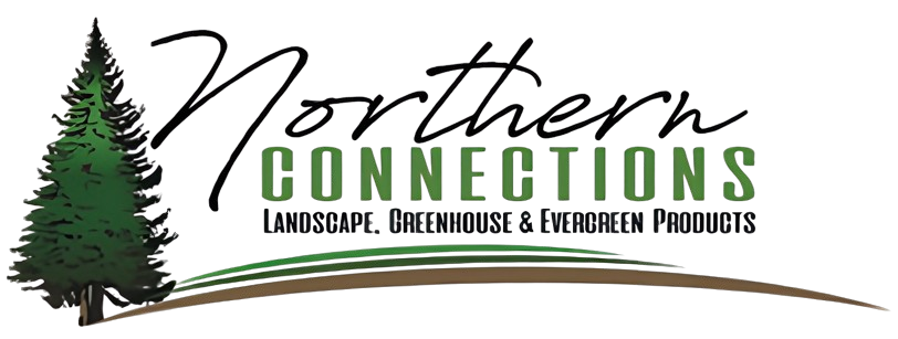 North Connections logo with pine tree and green text for landscaping and evergreen products