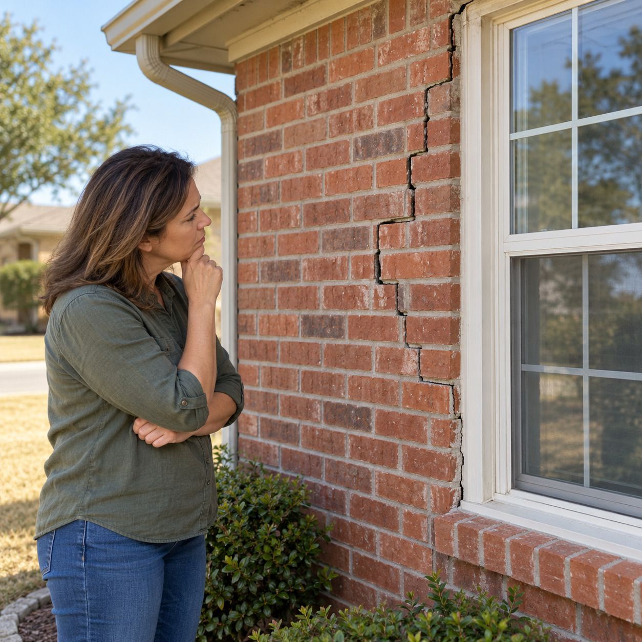 Inspecting a crack in the wall