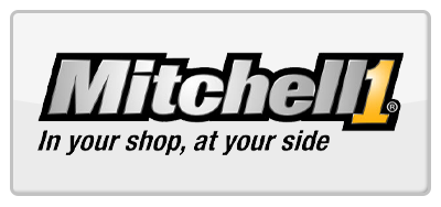 A logo for mitchell in your shop at your side
