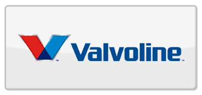 A blue and red logo for valvoline on a white background
