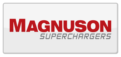 The magnuson superchargers logo is on a white background.