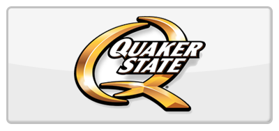The quaker state logo is on a white background