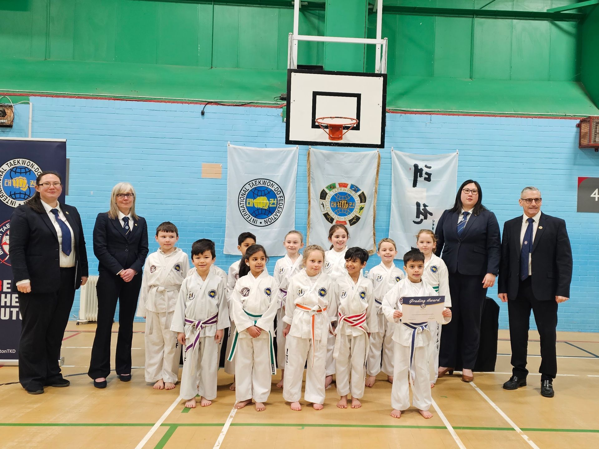 Nuneaton Taekwon-Do students at the March 2023 grading