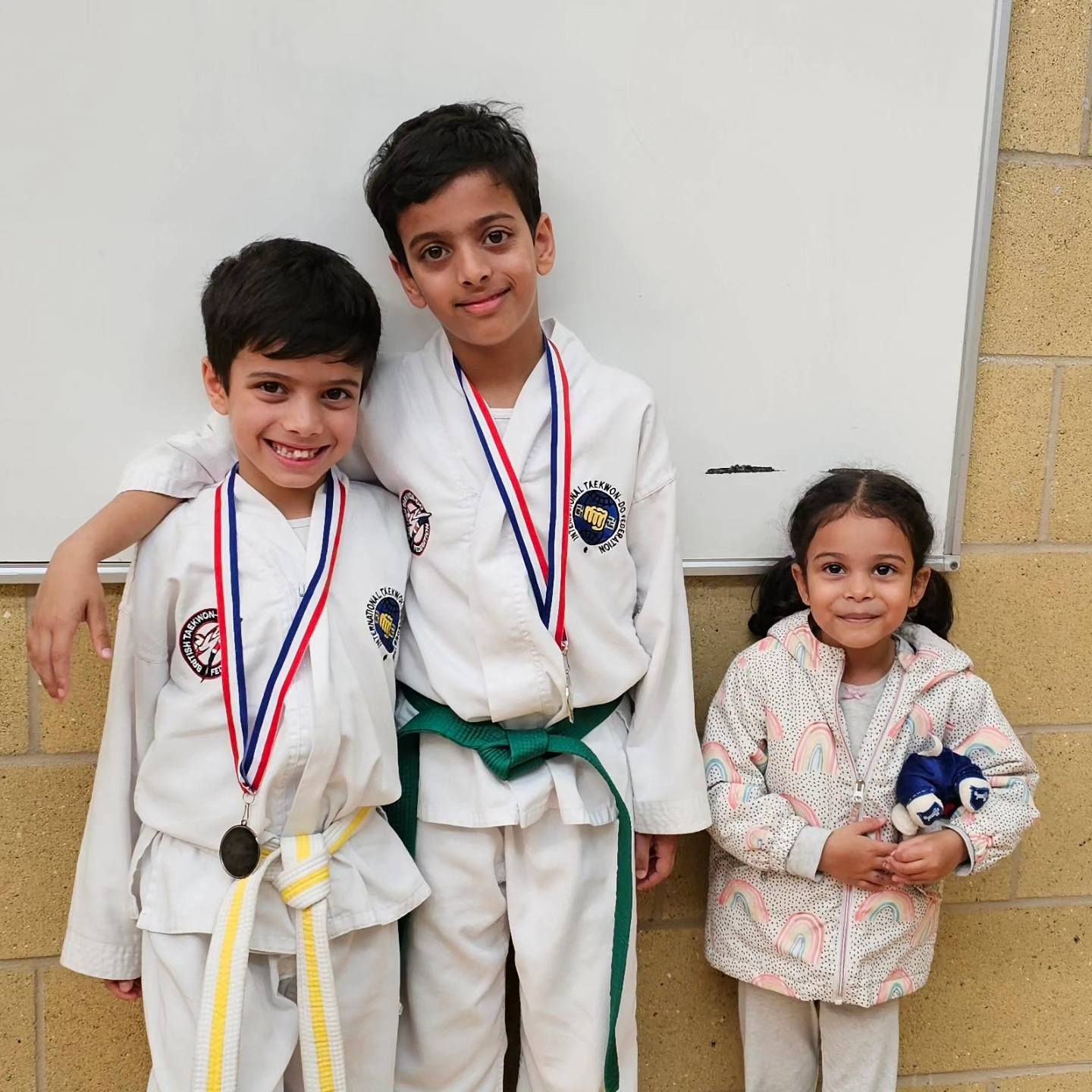 Junior students Sufyaan and Ayaan at the Childrens Games in Swindon
