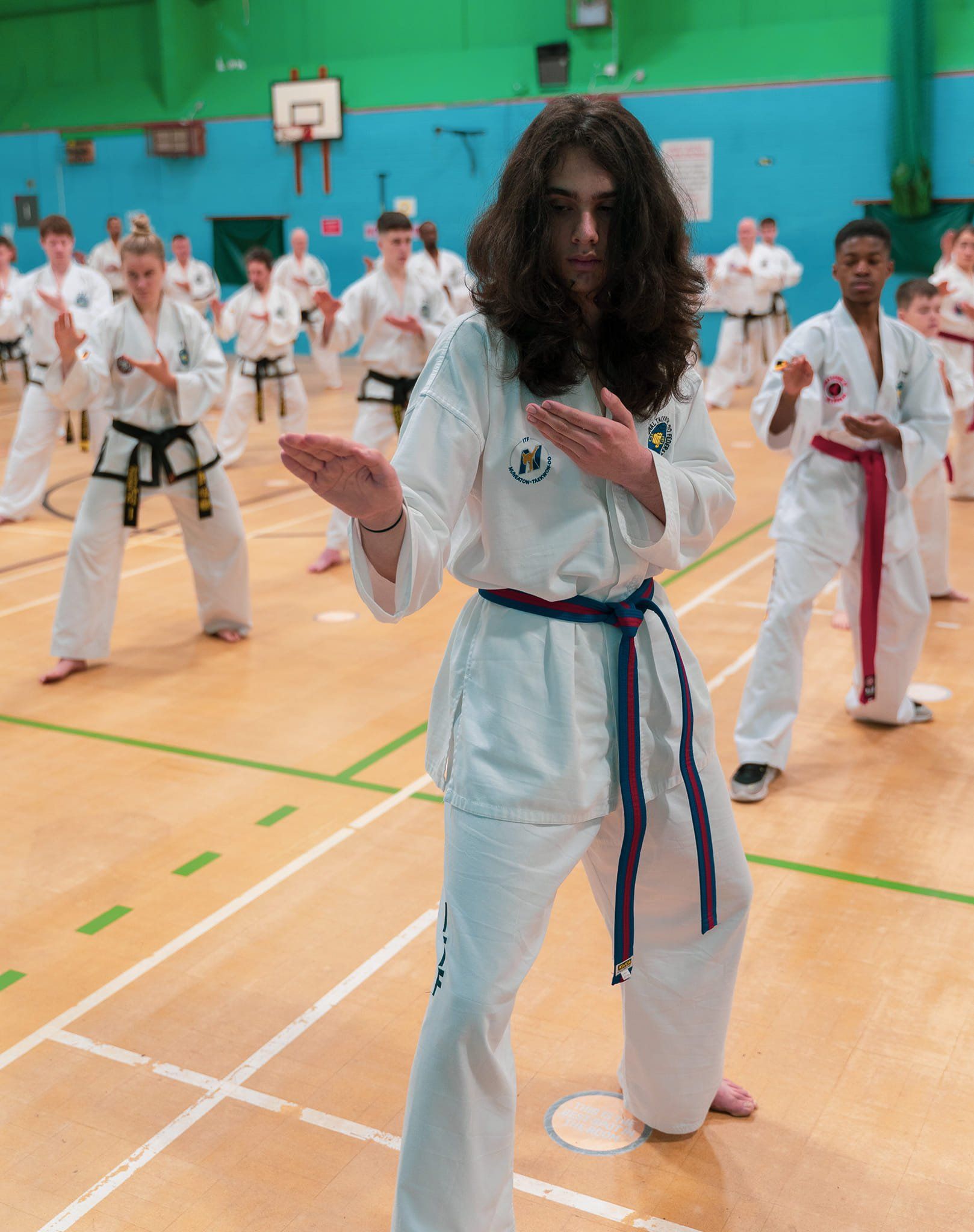 Blue belt Adam blocking