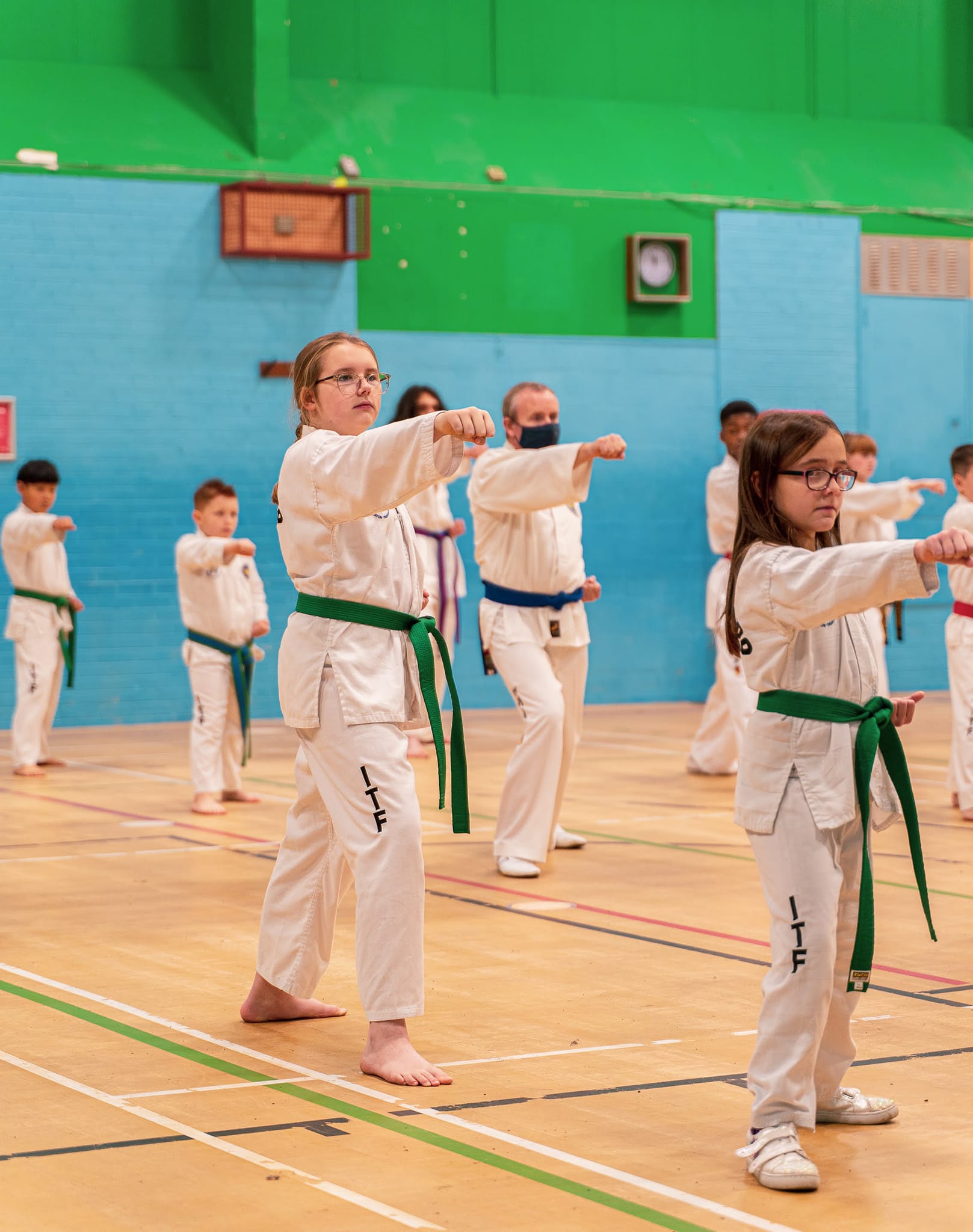BTF Taekwon-Do students punching