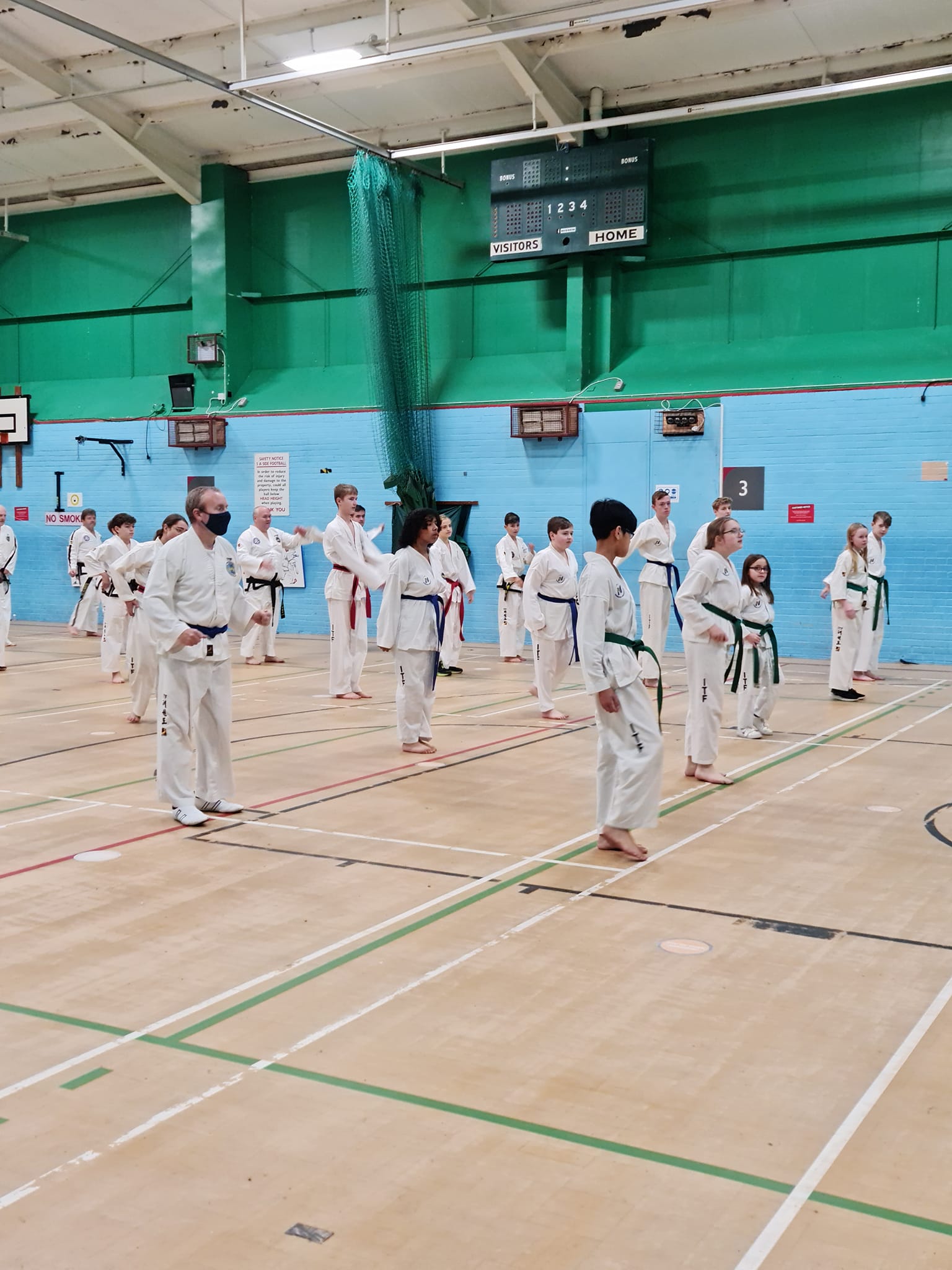 BTF Taekwon-Do students lined up