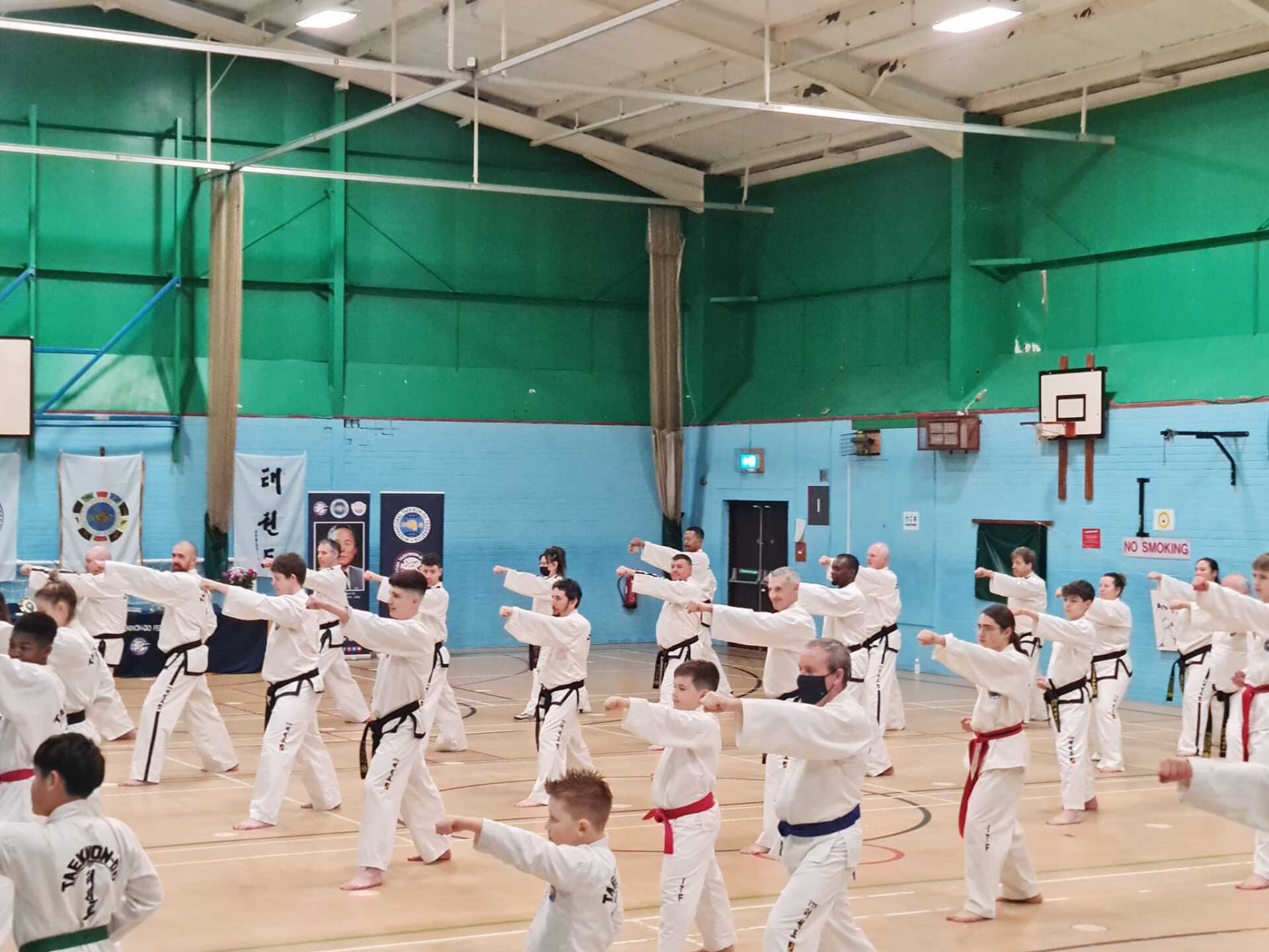 BTF Taekwon-Do students punching