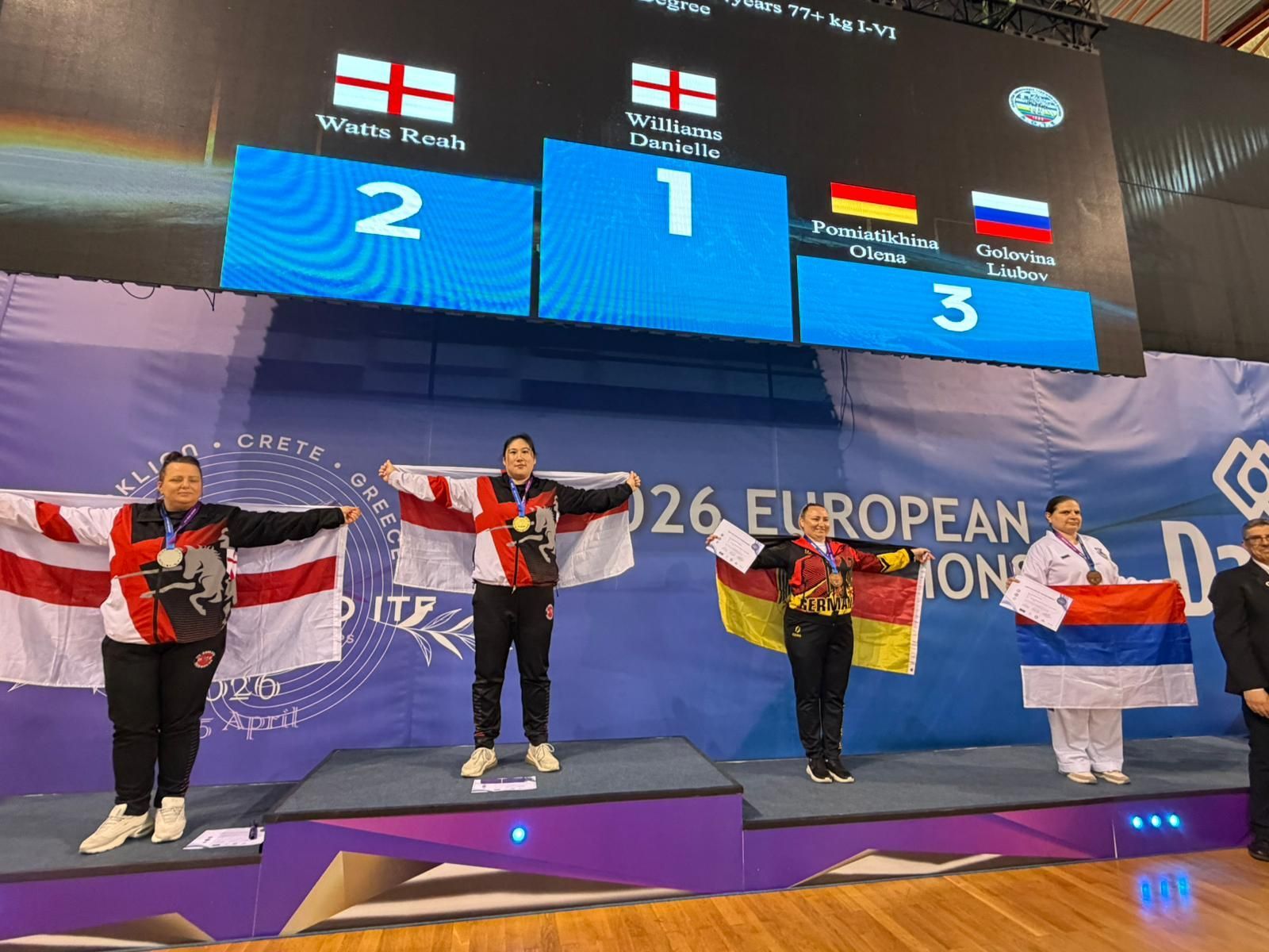 Individual Power podium at 2026 EITF European Championships