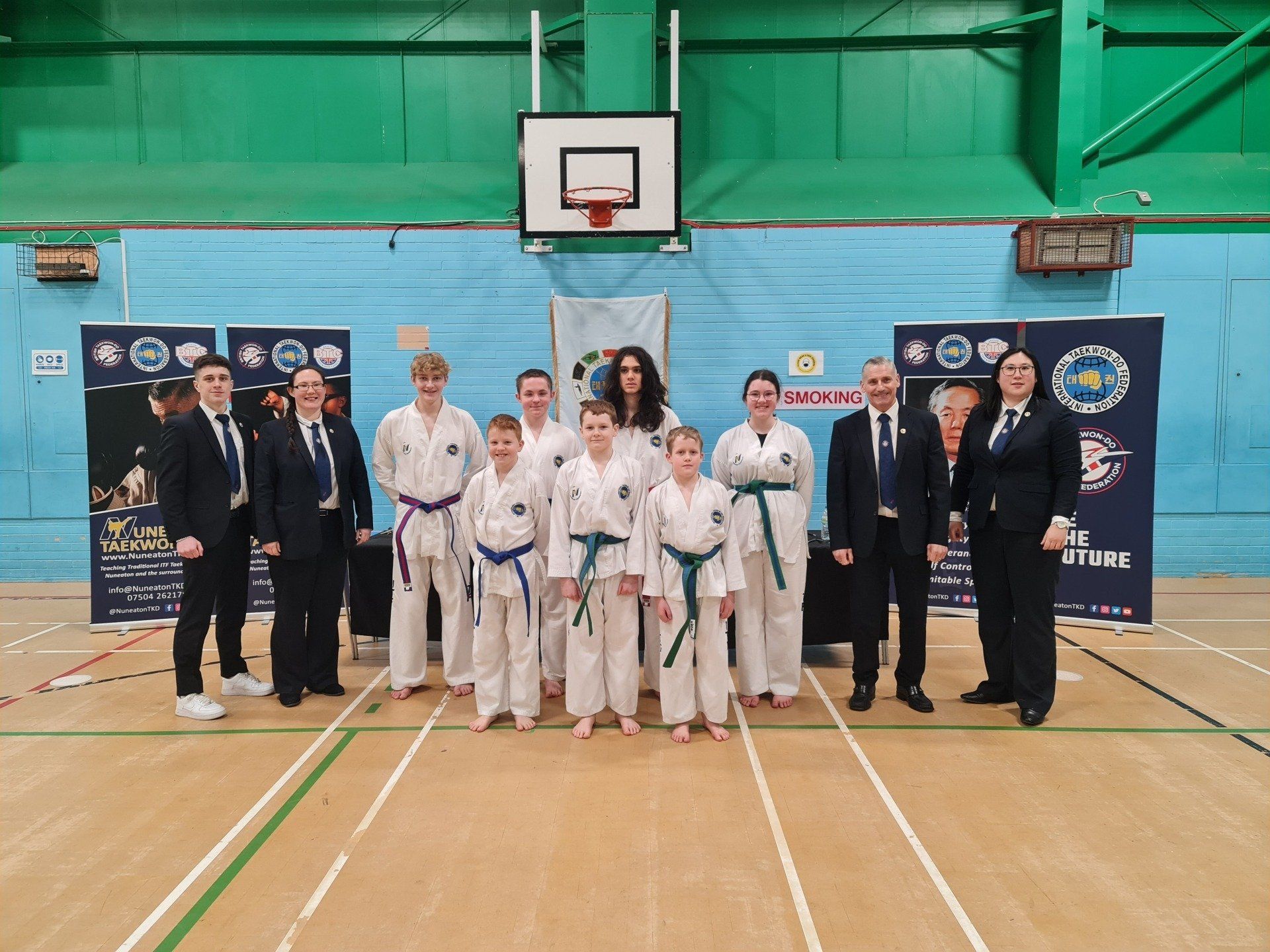 Nuneaton TKD March 2022 Grading Blue Belts