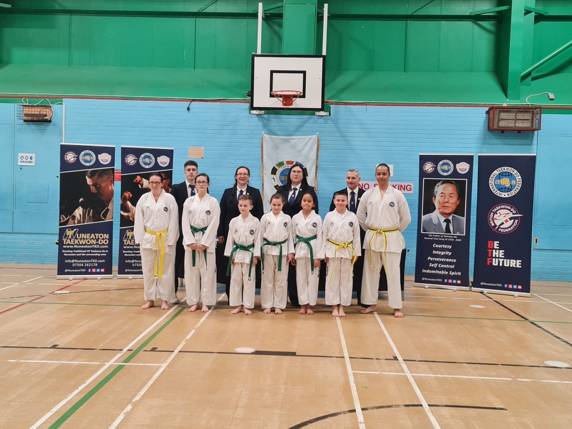 Nuneaton TKD March 2022 Grading Green Belts