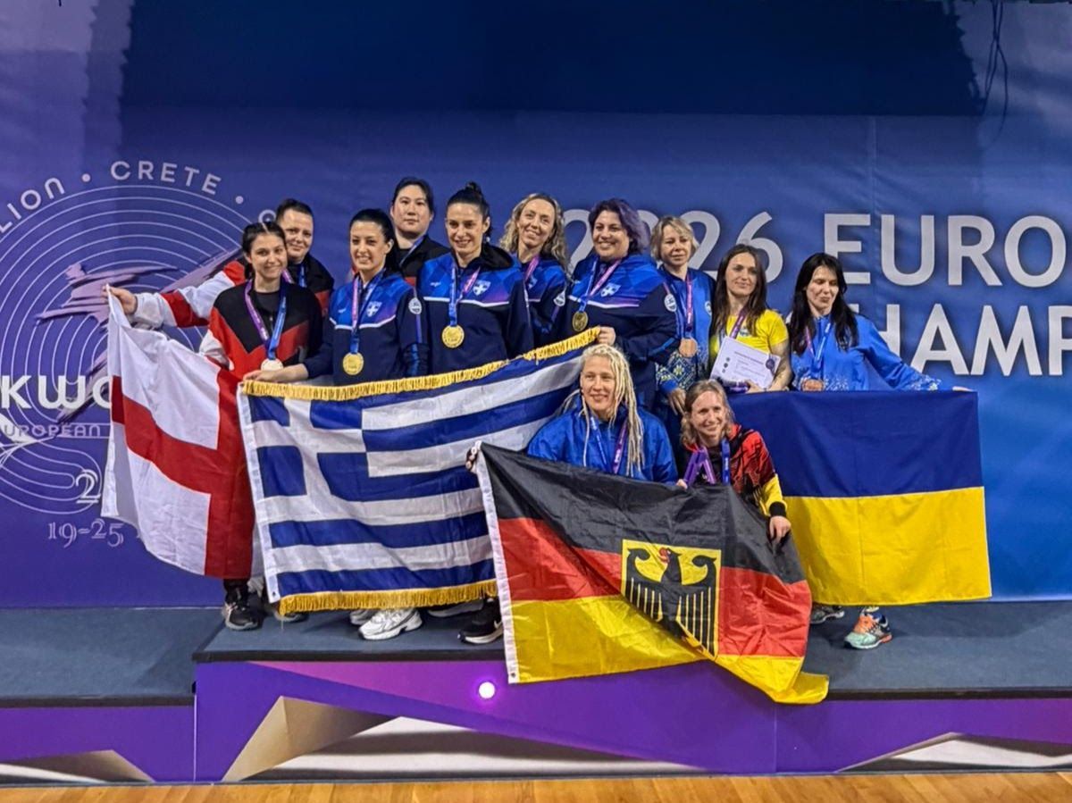 Team Sparring podium at 2026 EITF European Championships