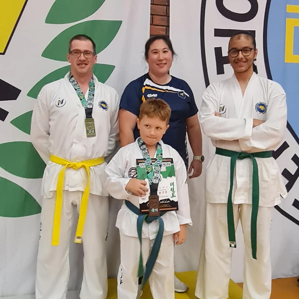 Nuneaton Taekwon-Do students with medals