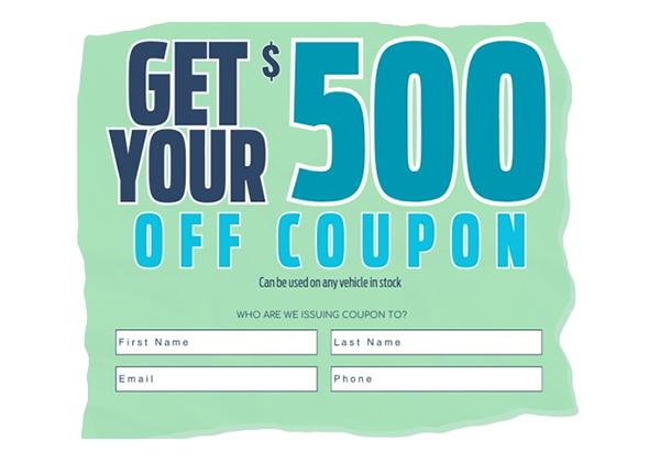 A coupon that says get $ 500 off coupon