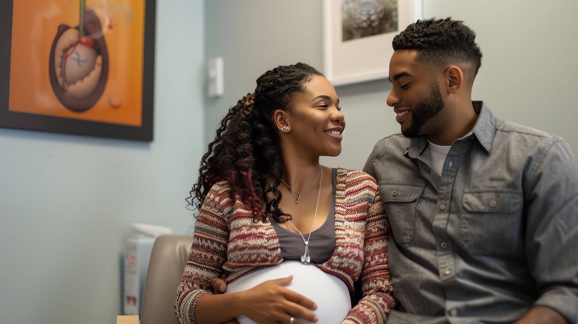 Happy couple receiving  best pregnancy care