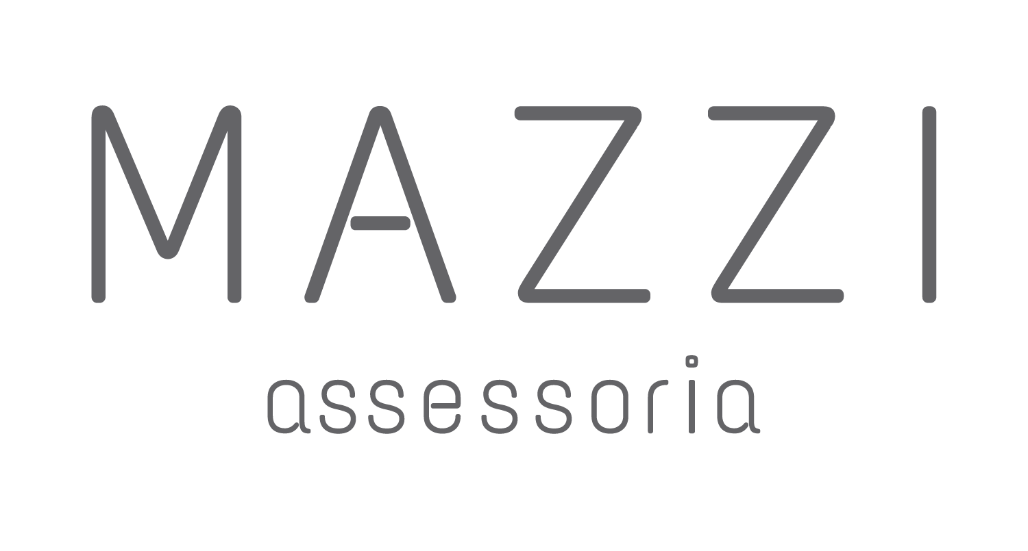 É um logotipo para uma empresa chamada mazzi assessoria.