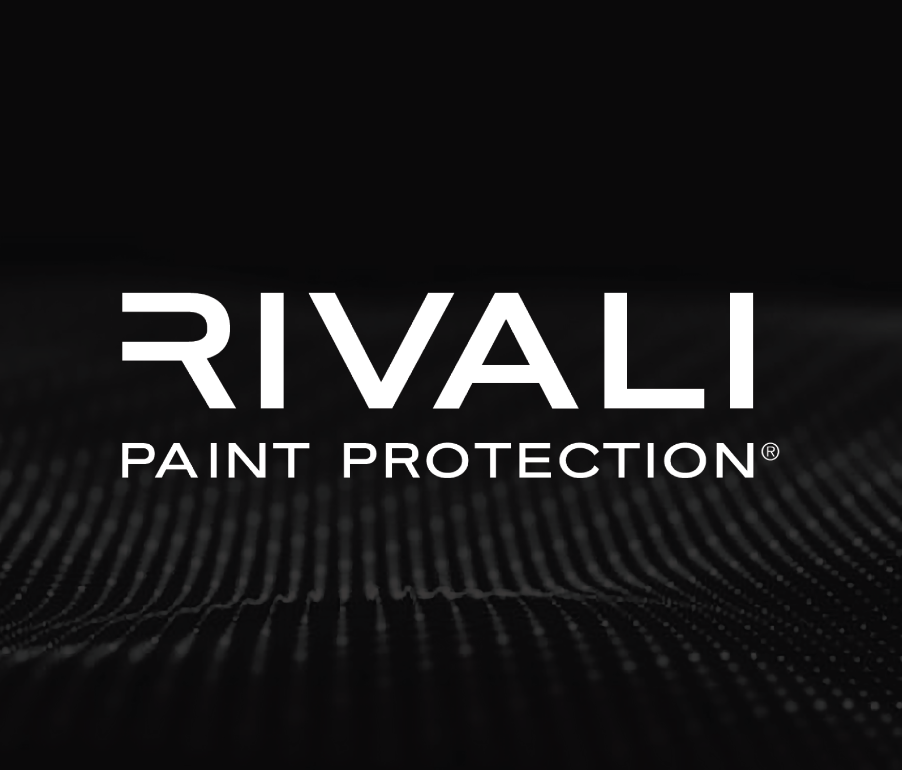 RIVALI Paint Protection logo in white on a black textured background.