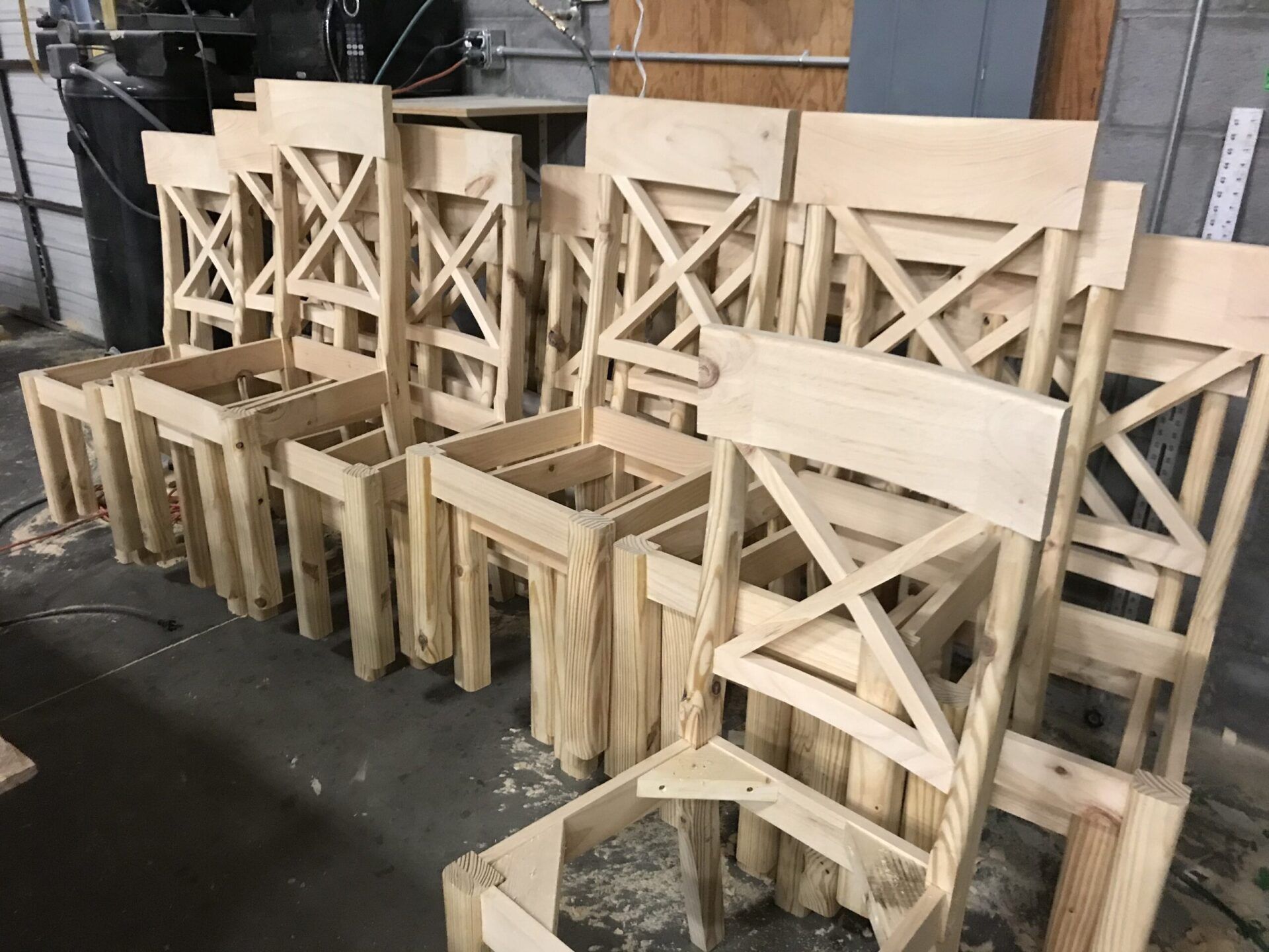 unfinished wood chairs