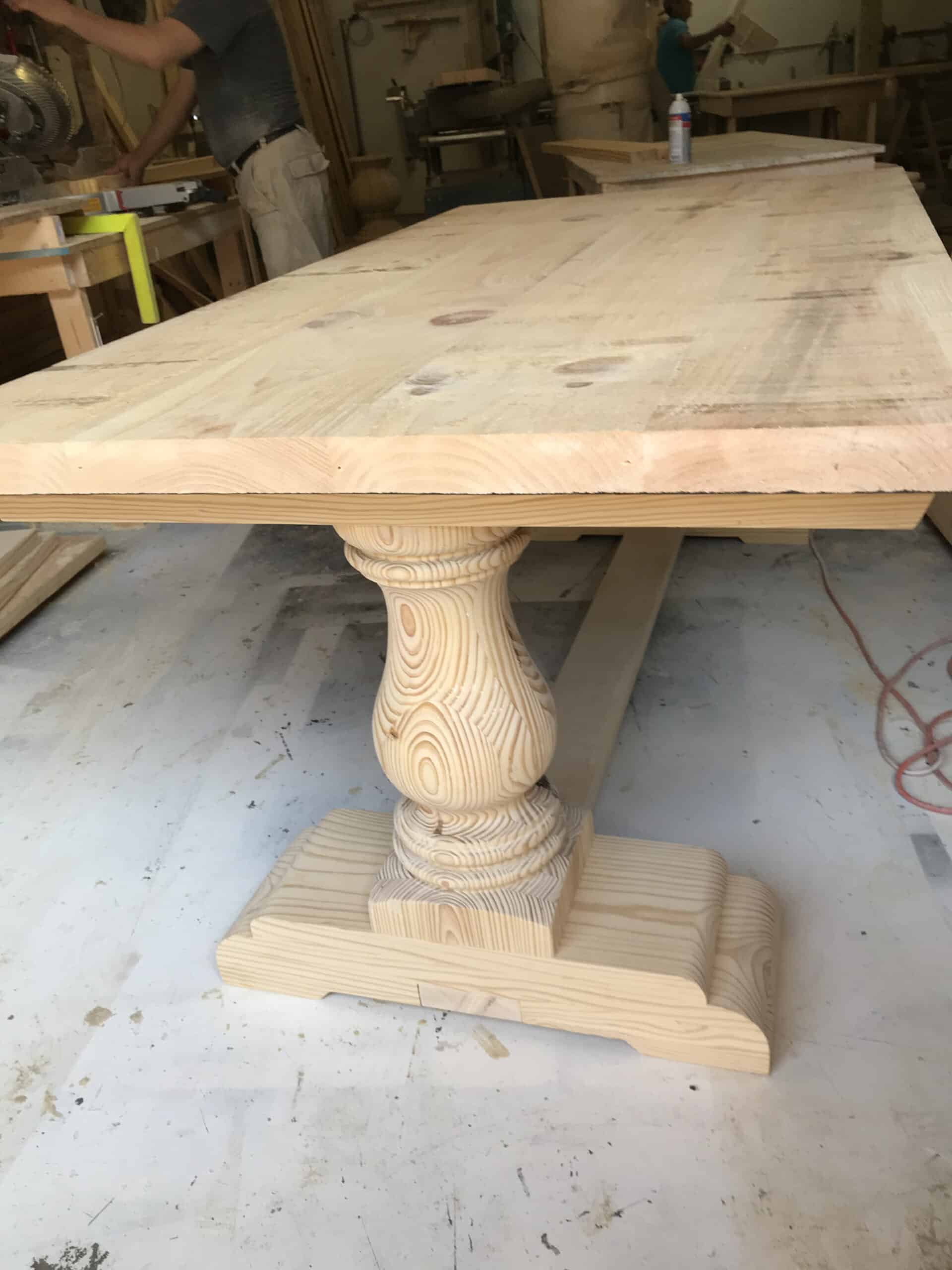 light wood table
