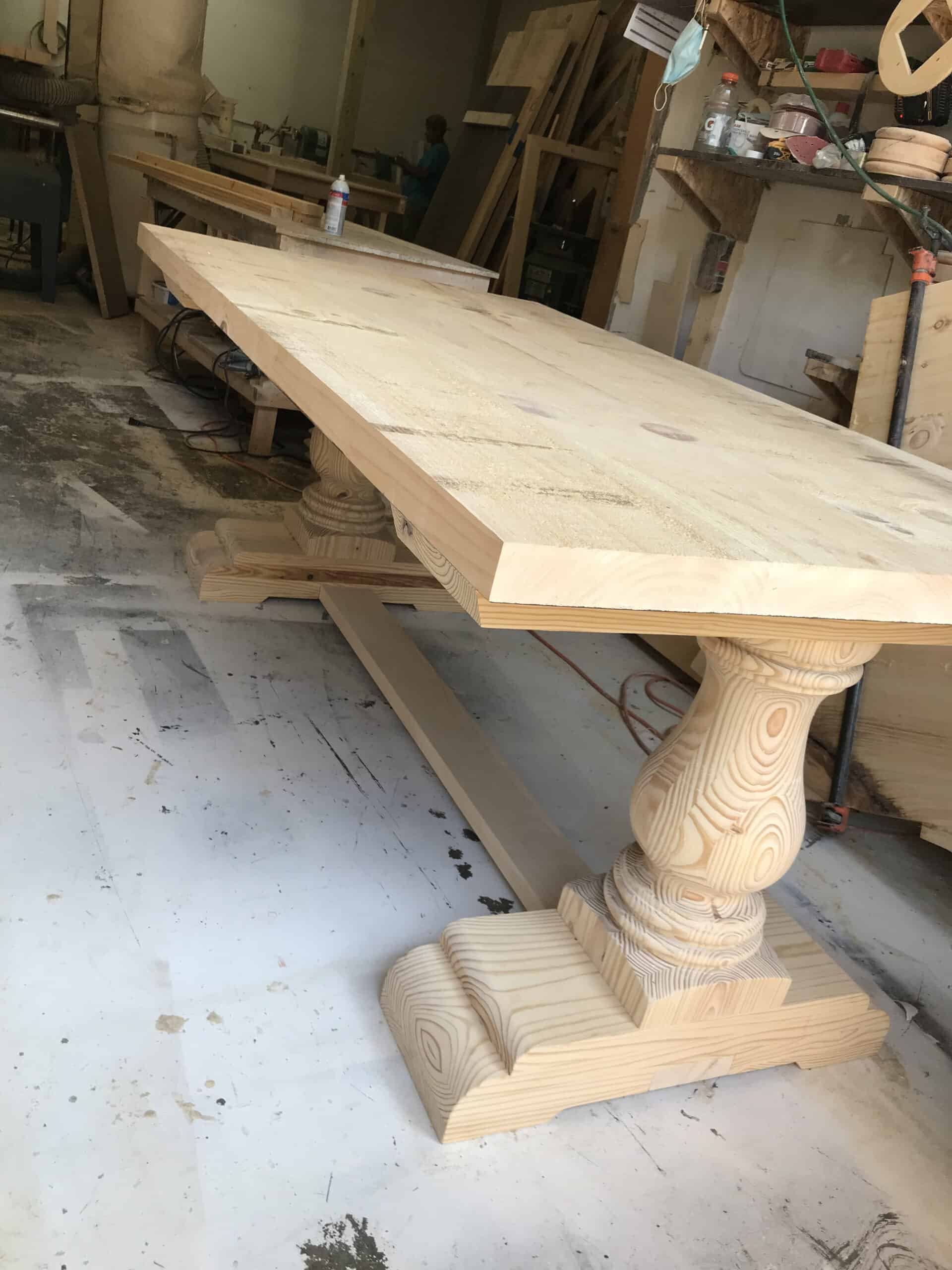 unfinished table