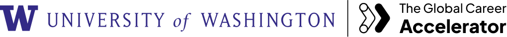 University of Washington and The Global Career Accelerator logos