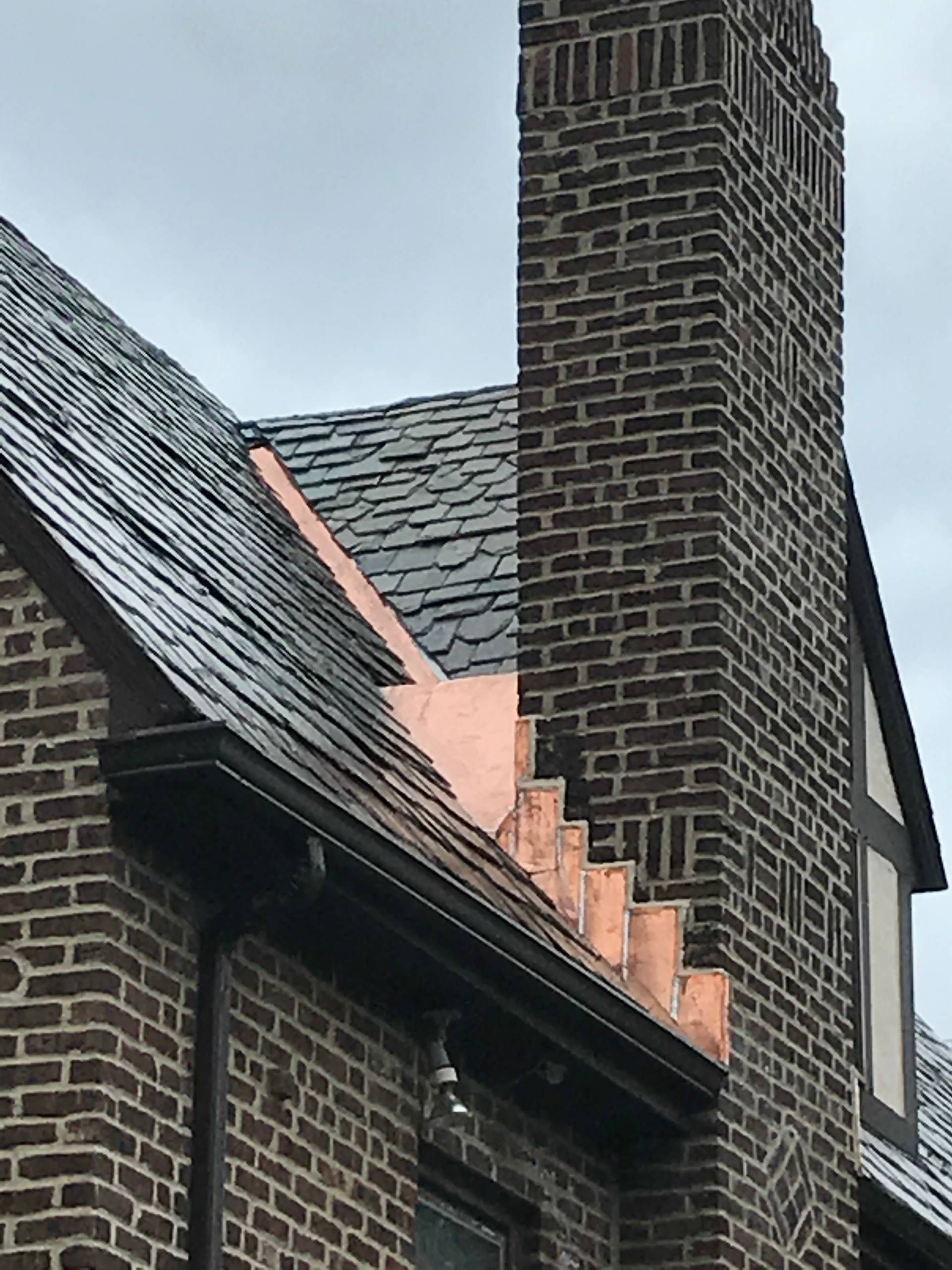A brick building with a chimney on top of it.