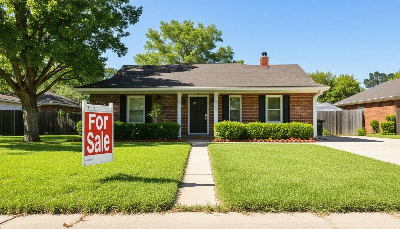 A house with a for sale sign
