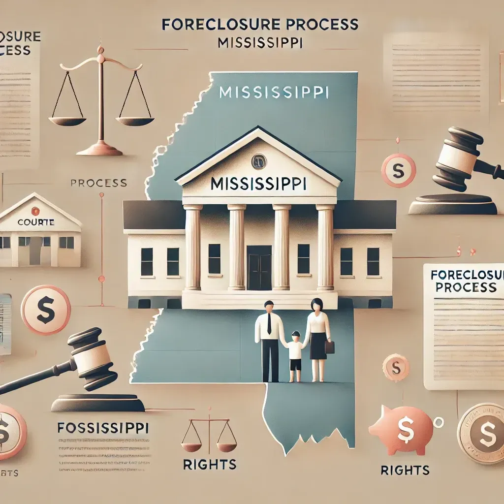 An illustration of the foreclosure process in mississippi