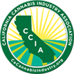 California Cannabis Industry Association logo. Green seal with California outline and “CCIA” text.