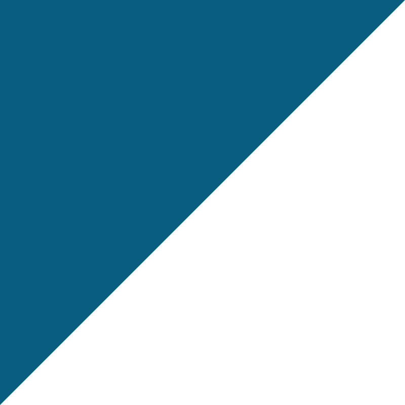 A blue and white triangle on a white background.