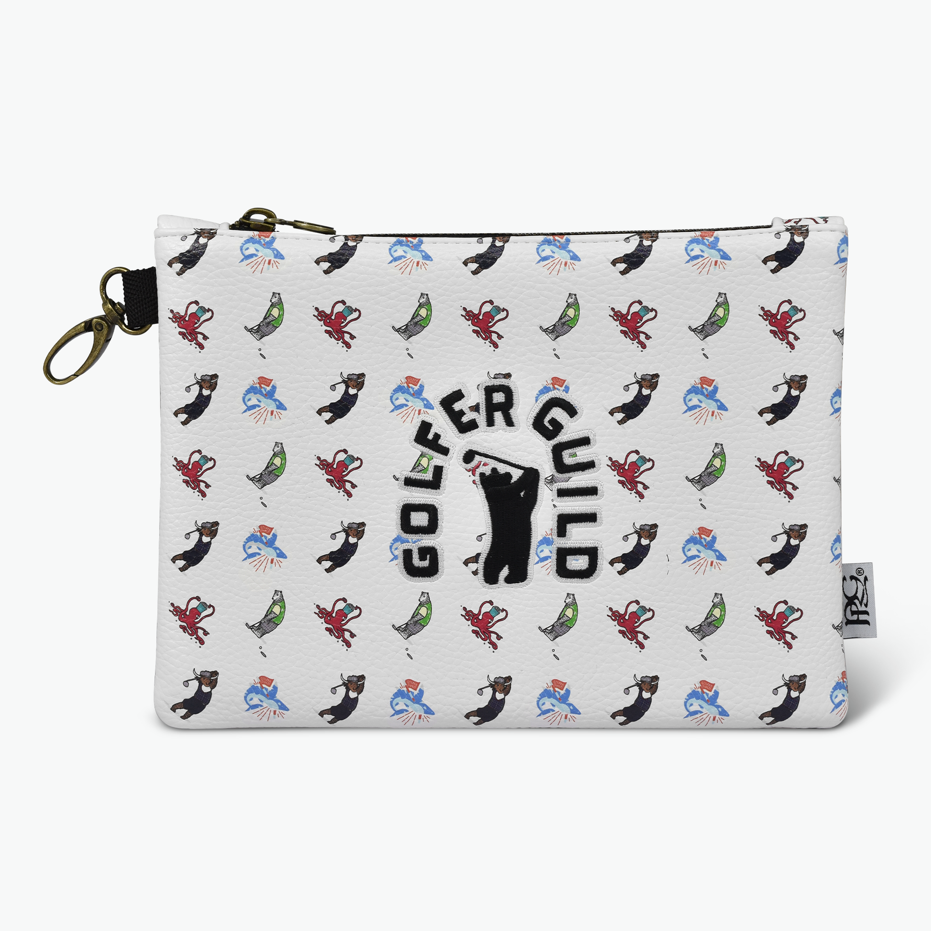 Golfer Guild Elite Micro Print Tote featuring golfing animal art by Claesson & Vaun.