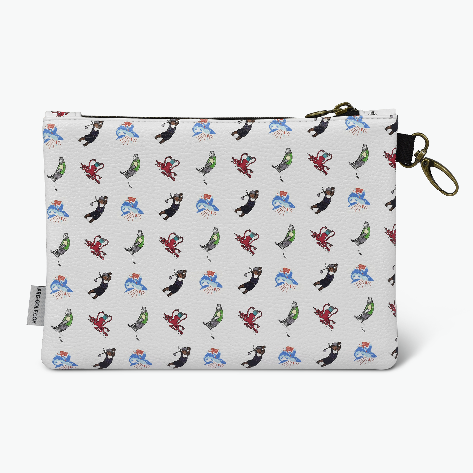 Golfer Guild Elite Micro Print Tote featuring golfing animal art by Claesson & Vaun.