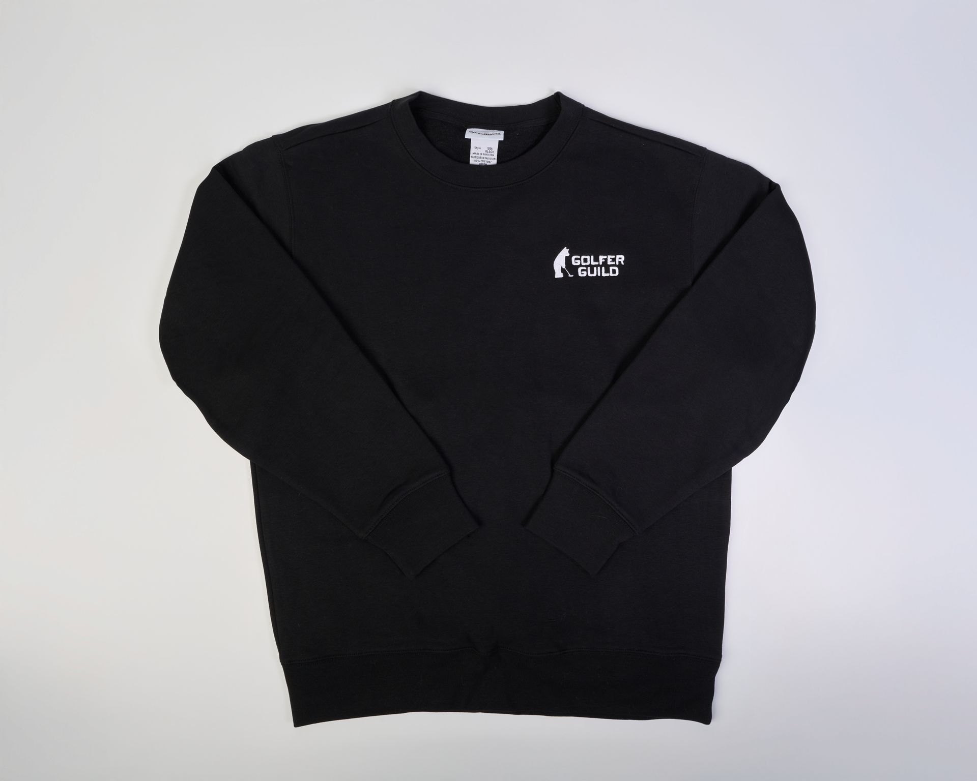 Golfer Guild Coziest Sweater featuring Jonas Claesson golfing animal artwork in soft cotton fleece