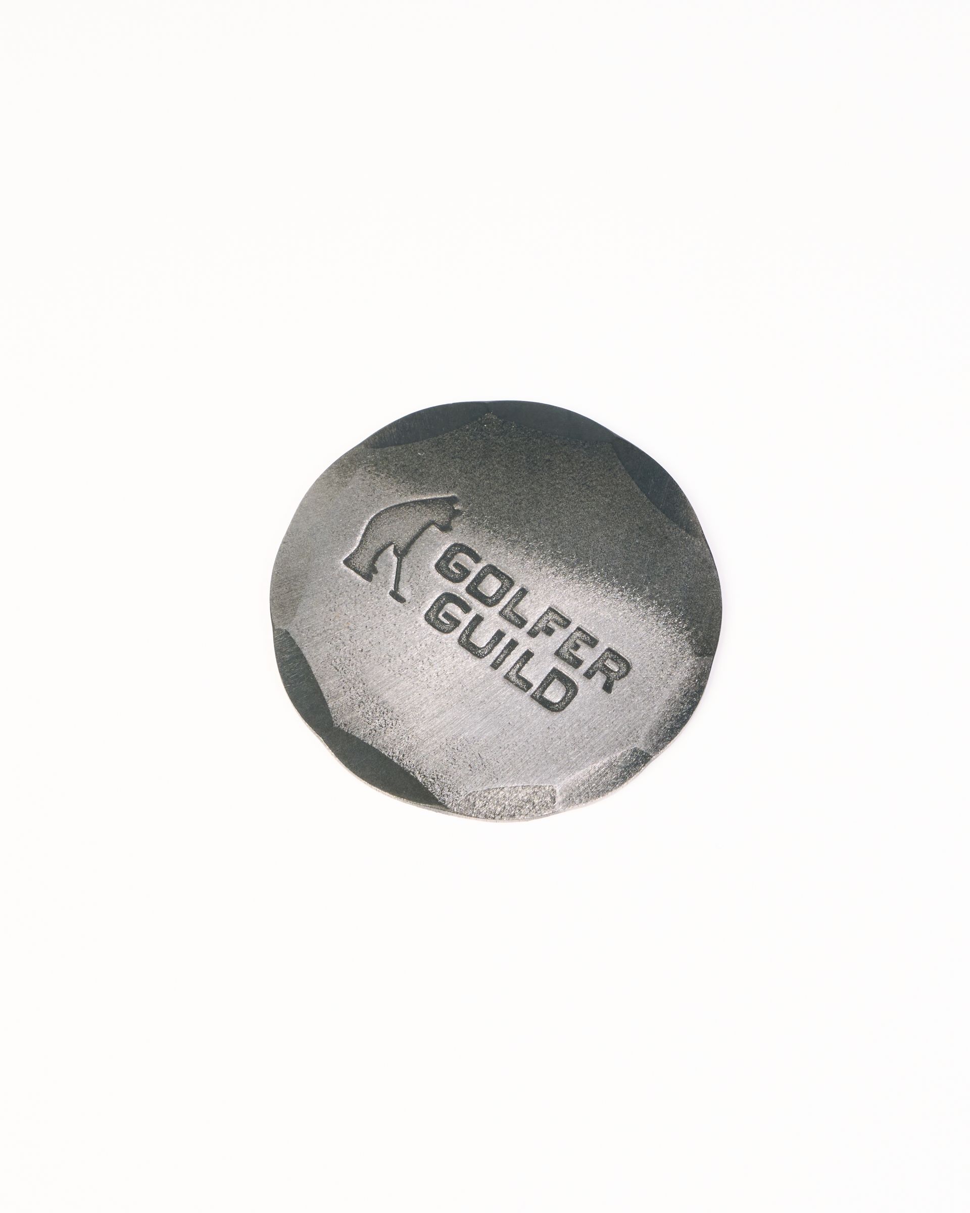 Golfer Guild Hand Forged® Ball Mark by SEAMUS GOLF featuring golfing animal logo by Jonas Claesson.