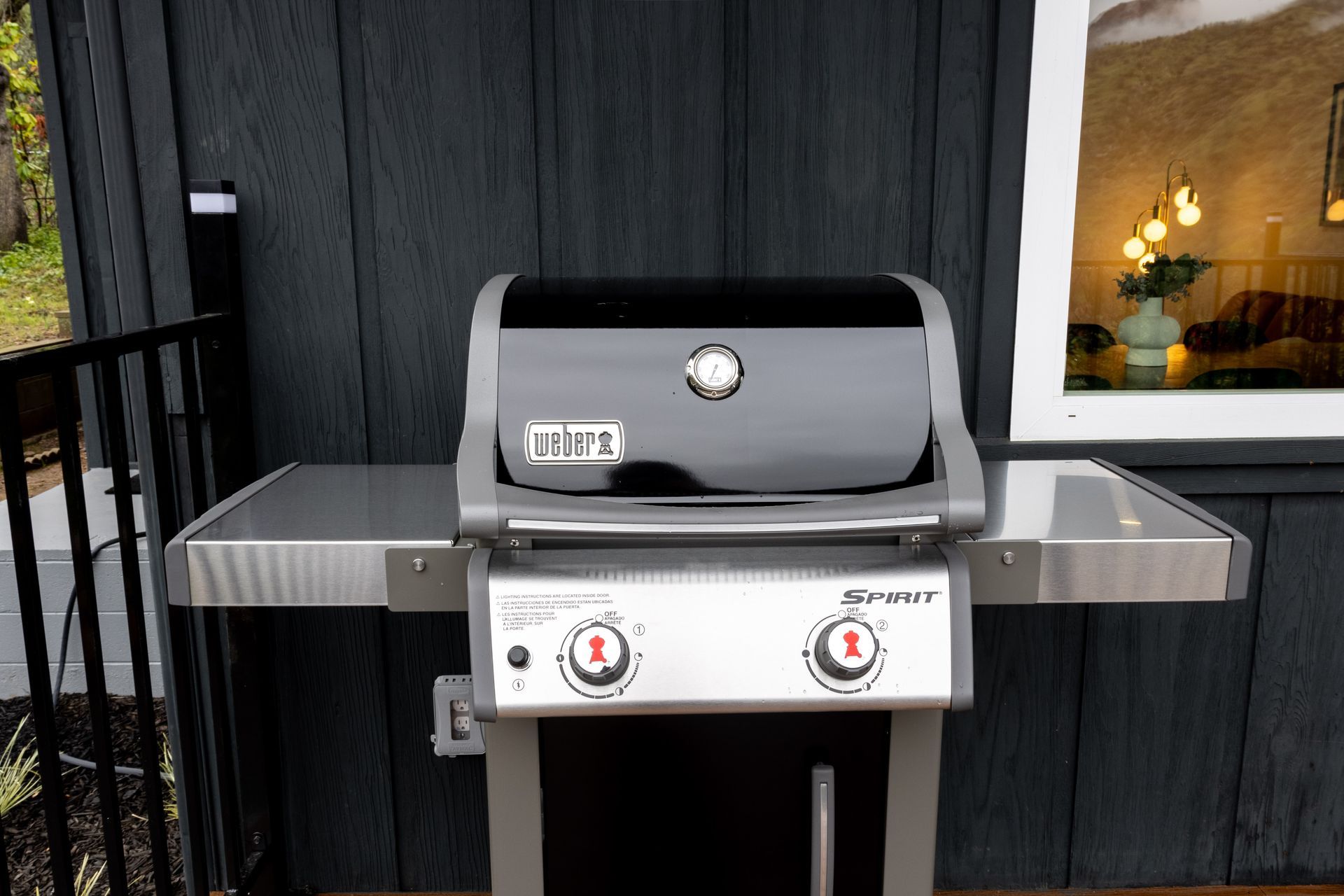 Sierra Skyline outdoor BBQ grill on deck, Three Rivers CA