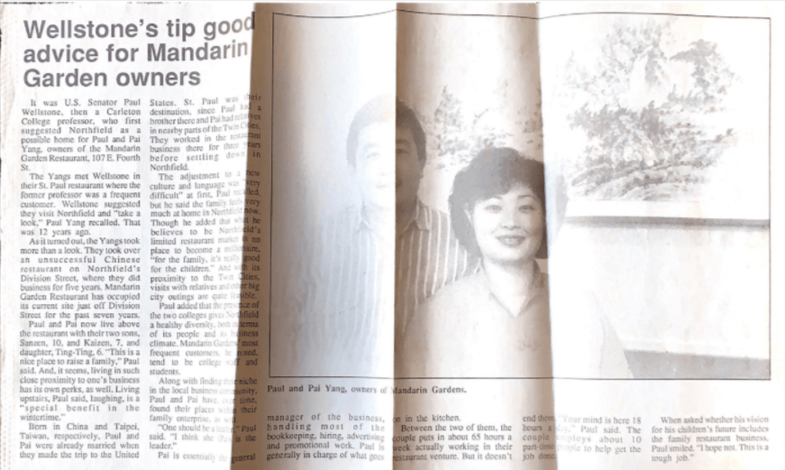 A newspaper article about wellstone 's tip good advice for mandarin garden owners