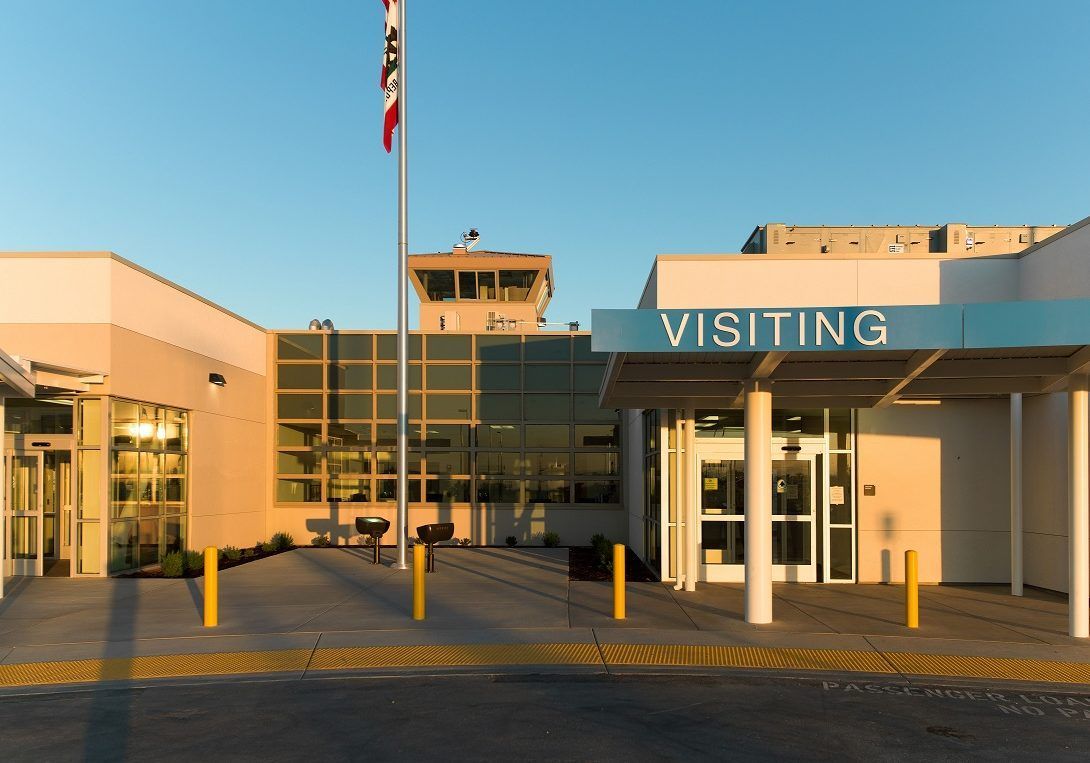 Entrance to a prison with a