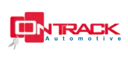 Logo for Demo Auto Repair: text with a gear icon, red and navy colors.